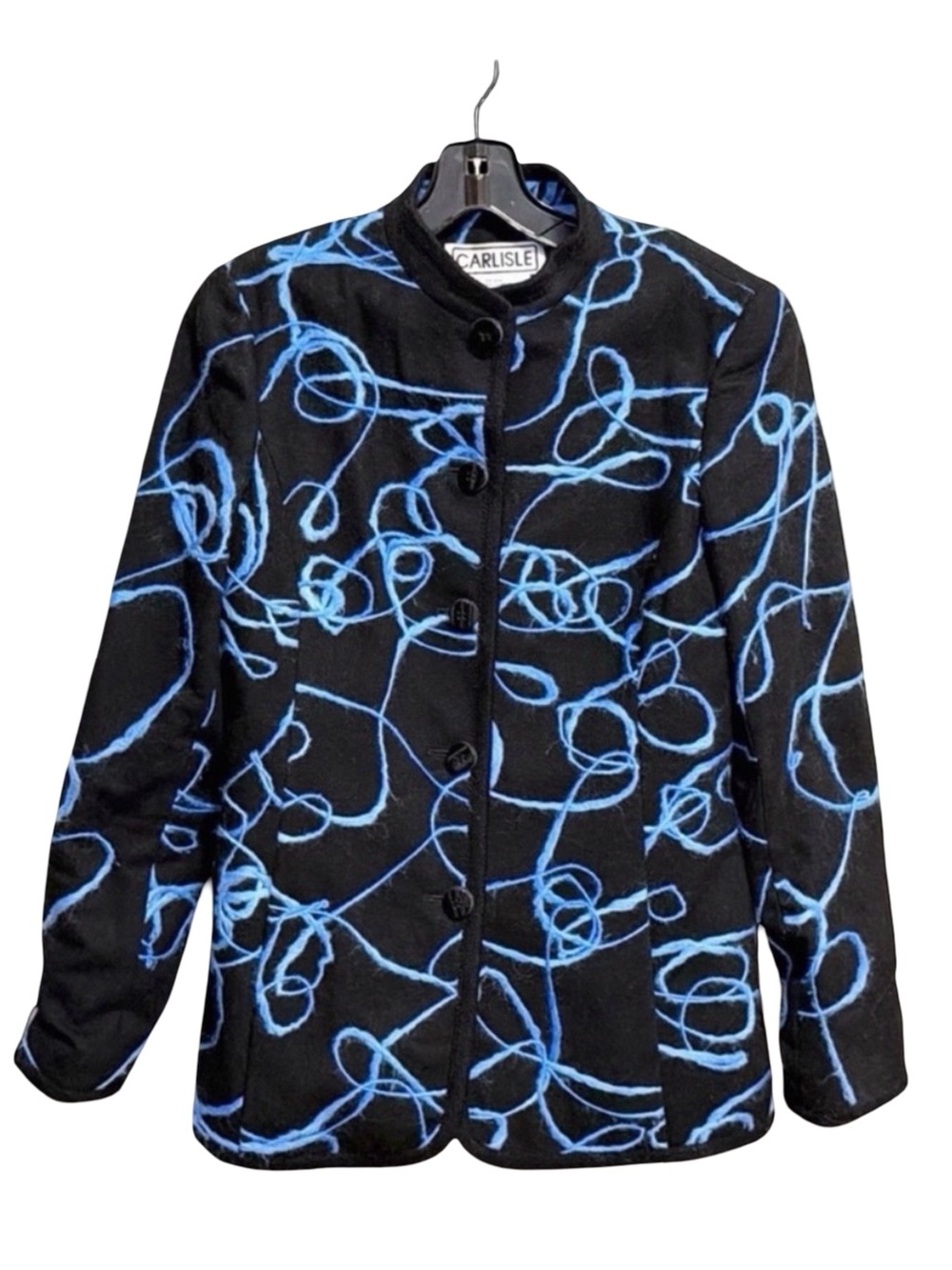Carlisle Designer Jacket & Skirt Set | Abstract Blue Art Print - Picture 13 of 15